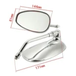 1 Pairs Motorcycle Electric Car Accessories Iron Rod Plating Mirror Rearview Mirror - Image 3