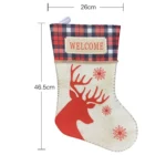Christmas Ornaments Pendant Christmas Elk Stocking Gift Bag Candy Bag - Image 3