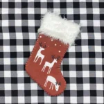 Christmas Elk Socks Ornaments Candy Gift Bags Holiday Decorations - Image 3