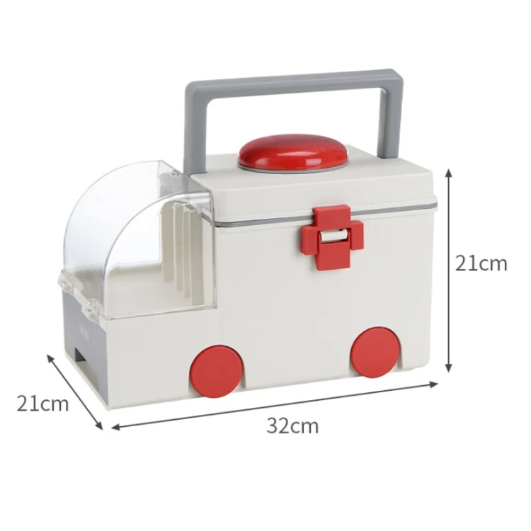 TBD0426961601A_2.webp Ambulance First Aid Box Family Medicine Box Household Large Double-layer Medicine Box - Image 3