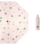 Student Vinyl Sunscreen Small Fresh Umbrella Folding Automatic Umbrella