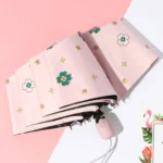 Student Vinyl Sunscreen Small Fresh Umbrella Folding Automatic Umbrella - Image 2