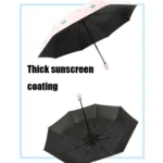 Student Vinyl Sunscreen Small Fresh Umbrella Folding Automatic Umbrella - Image 6