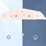 Student Vinyl Sunscreen Small Fresh Umbrella Folding Automatic Umbrella - Image 7