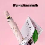 Student Vinyl Sunscreen Small Fresh Umbrella Folding Automatic Umbrella - Image 8