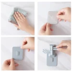 10 PCS Strong Viscose Bathroom Wall Shelf Without Perforation Traceless Rotating Hook, Random Color Delivery - Image 7