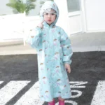 Cartoon Children Raincoats Waterproof Raincoat with Schoolbag - Image 4