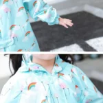 Cartoon Children Raincoats Waterproof Raincoat with Schoolbag - Image 6