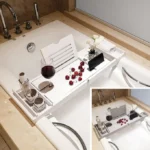 Multifunctional Telescopic Shelf Toilet Bath Tablet Phone Holder Bathroom Bathtub Holder Rack - Image 6