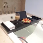 Bathroom Multifunctional Retractable Bathtub Shelf Rack - Image 4