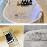 304 Stainless Steel Bathtub Rack Retractable Bracket Bathroom Shelf - Image 4