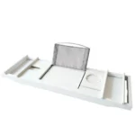 Bamboo Bathtub Rack Retractable Bathtub Tray Multi-function Soaking Bracket - Image 2