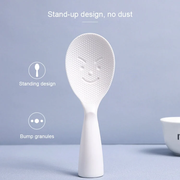 TBD04270062_3.webp Creative Smile Face Rice Spoon Vertical Type Food Grade Kitchen Rice Cooker Spoon - Image 4