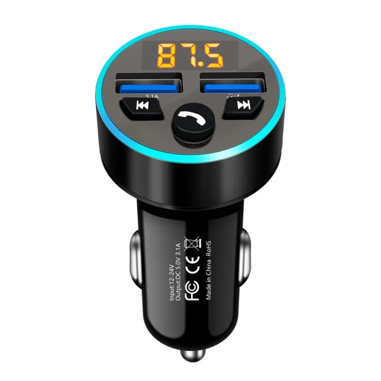 TBD0427014801A_1.webp Halo Car MP3 Bluetooth Player Car Charger Car FM Transmitter 3.1A Car Charger - Image 2