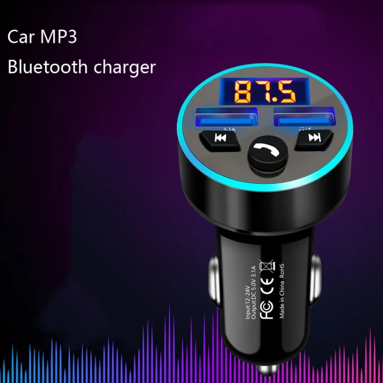 TBD0427014801A_5.webp Halo Car MP3 Bluetooth Player Car Charger Car FM Transmitter 3.1A Car Charger - Image 6