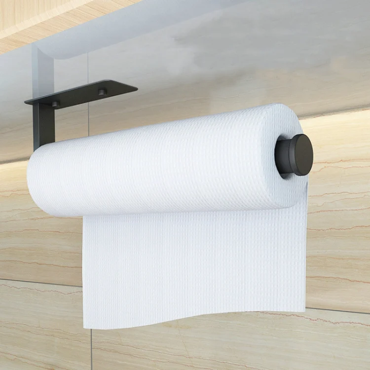 TBD0427015001.webp Kitchen Paper Towel Rack Lazy Rag Rack Wall Mount Bracket - Image 1