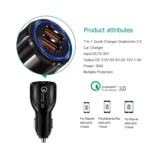 2 PCS QC3.0+3.1A Car Charger Dual USB 6A Halo Wine Bottle Fast Charge Car Charger - Image 4