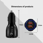 2 PCS QC3.0+3.1A Car Charger Dual USB 6A Halo Wine Bottle Fast Charge Car Charger - Image 5