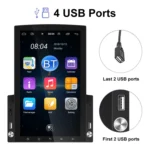9.7 inch Vertical Screen HD 2.5D Glass Car MP5 Player Android Navigation All-in-one Machine - Image 7