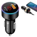 Aluminum Alloy Digital Display PD+QC3.0 Car Charger Multifunctional Car Charger