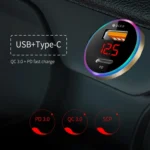 Aluminum Alloy Digital Display PD+QC3.0 Car Charger Multifunctional Car Charger - Image 6