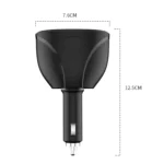 Cigarette Lighter Car Charger Dual USB QC 3.0 Dual Fast Charging 6A Car Charger - Image 4