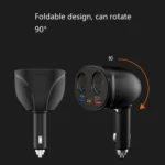 Cigarette Lighter Car Charger Dual USB QC 3.0 Dual Fast Charging 6A Car Charger - Image 6