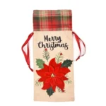 Christmas Decorations Imitation Linen Wine Bottle Cover - Image 2