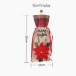 Christmas Decorations Imitation Linen Wine Bottle Cover - Image 3