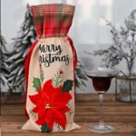 Christmas Decorations Imitation Linen Wine Bottle Cover - Image 6