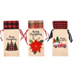 Christmas Decorations Imitation Linen Wine Bottle Cover - Image 8