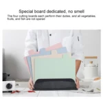 Wheat Straw Classification Cutting Board Set Multi-purpose Non-slip Cutting Board - Image 7