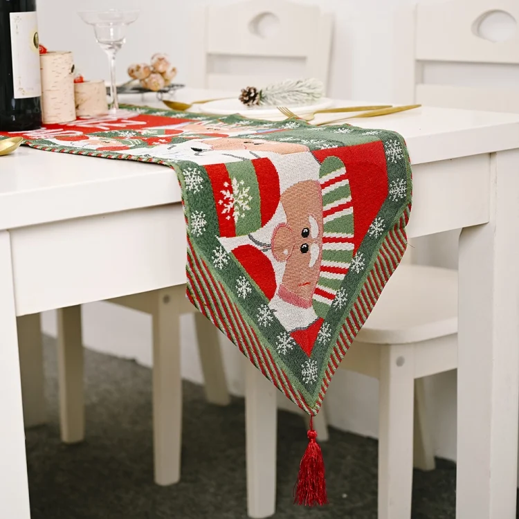 TBD0427031101A.webp Creative Christmas Home Decoration Items Knitted Tablecloth Dining Table - Image 1