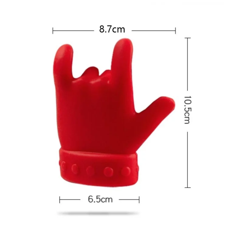 TBD04270355_1.webp 2 PCS Kitchen Silicone Pot Lid Raising Gadget Finger Shaped Pot Lid Spill-proof Raising Spoon Rack - Image 2