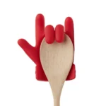2 PCS Kitchen Silicone Pot Lid Raising Gadget Finger Shaped Pot Lid Spill-proof Raising Spoon Rack - Image 3