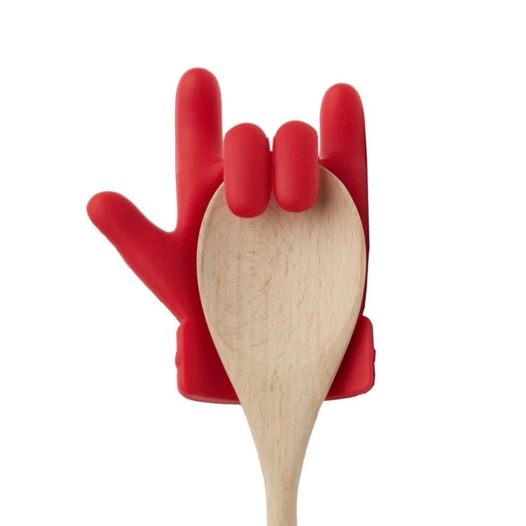 TBD04270355_2.webp 2 PCS Kitchen Silicone Pot Lid Raising Gadget Finger Shaped Pot Lid Spill-proof Raising Spoon Rack - Image 3
