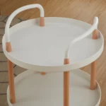 Luxury Movable Trolley Simple Kitchen Living Room Storage Tea Set Rack - Image 4