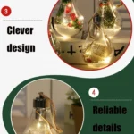 2 PCS LED Transparent Christmas Plastic Bulb Ball Christmas Tree Decoration Pendant - Image 4
