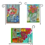 Linen Flower Series Garden Flag Garden Holiday Flag Double-sided Printing - Image 4