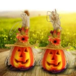 Halloween Pumpkin Lantern Hollow Glowing Foam Bar Decoration
