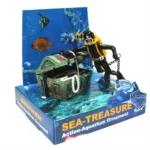 Pneumatic Fish Tank Decoration Diver Treasure Hunt Frogman Aquarium Fish Tank Landscape - Image 6