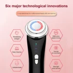 Facial Electronic Beauty Instrument Ultrasonic Ion Red And Blue Color Light Introduction Instrument - Image 8
