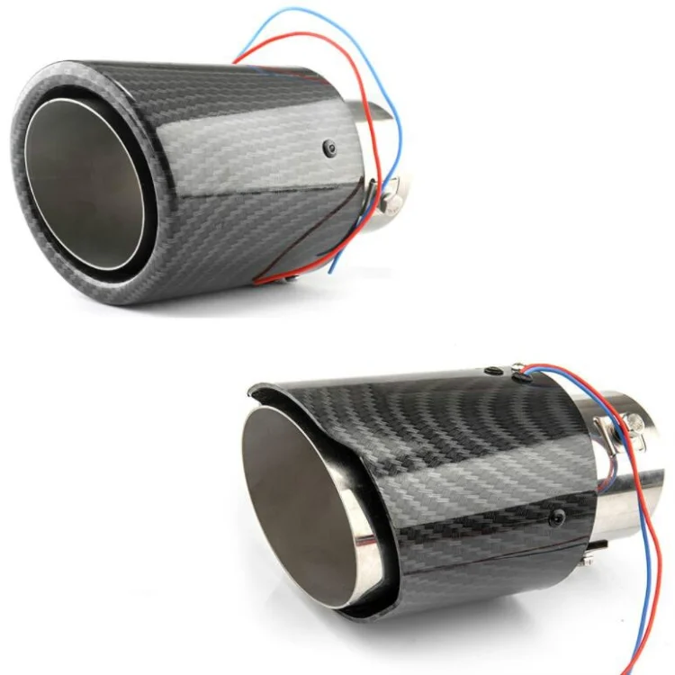 TBD0461541901A_3.webp Car Modification Carbon Fiber Luminous Tail Throat LED Lights Modified Car Exhaust Pipe Spitfire Tail Throat - Image 4