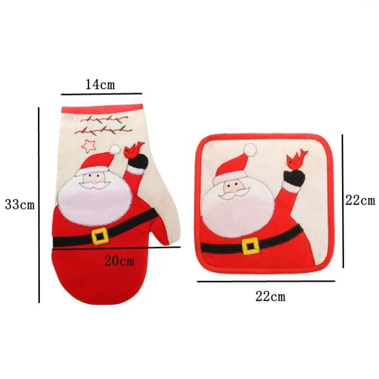 TBD0461792002B_2.webp Christmas Decorations Insulation Gloves Insulation Placemat Microwave Glove Mat - Image 3