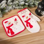 Christmas Decorations Insulation Gloves Insulation Placemat Microwave Glove Mat - Image 5