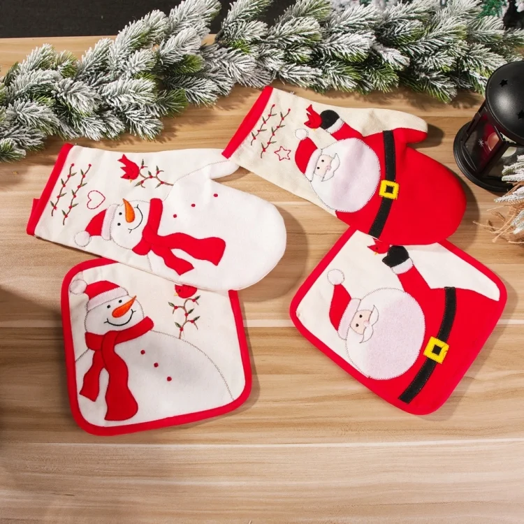 TBD0461792002B_5.webp Christmas Decorations Insulation Gloves Insulation Placemat Microwave Glove Mat - Image 6