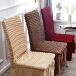 Bubble Skirt Chair Cover Household Elastic Universal One-piece Seat Stool Cover Fabric Grid Chair Cover - Image 6
