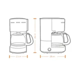 HOMEZEST Household Small Coffee Machine Fully Automatic Portable Drip Coffee Machine - Image 8