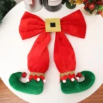 Elf Foot Ornaments Christmas Tree Bow Elf Boots Pendant Hotel Atmosphere Layout - Image 2