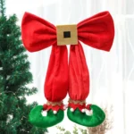Elf Foot Ornaments Christmas Tree Bow Elf Boots Pendant Hotel Atmosphere Layout - Image 5